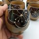 Tea set japan asia glazed stoneware decoration flower wicker handle