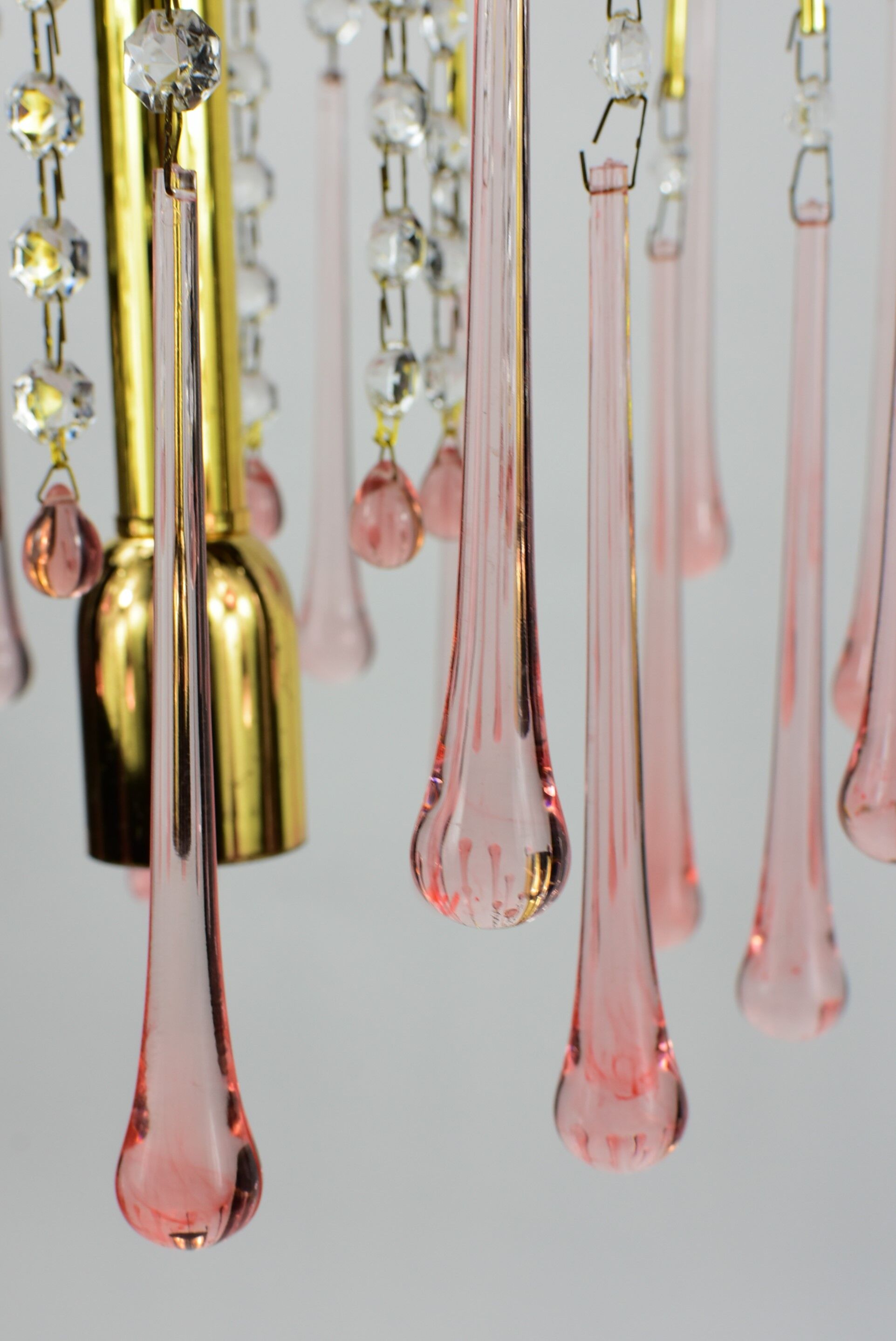 Chandelier tassels pink drops