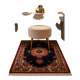 hand-woven Persian rug Ghoum