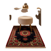 hand-woven Persian rug Ghoum