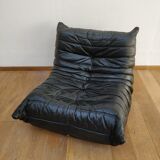 Togo in black leather by Ligne Roset