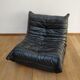 Togo in black leather by Ligne Roset