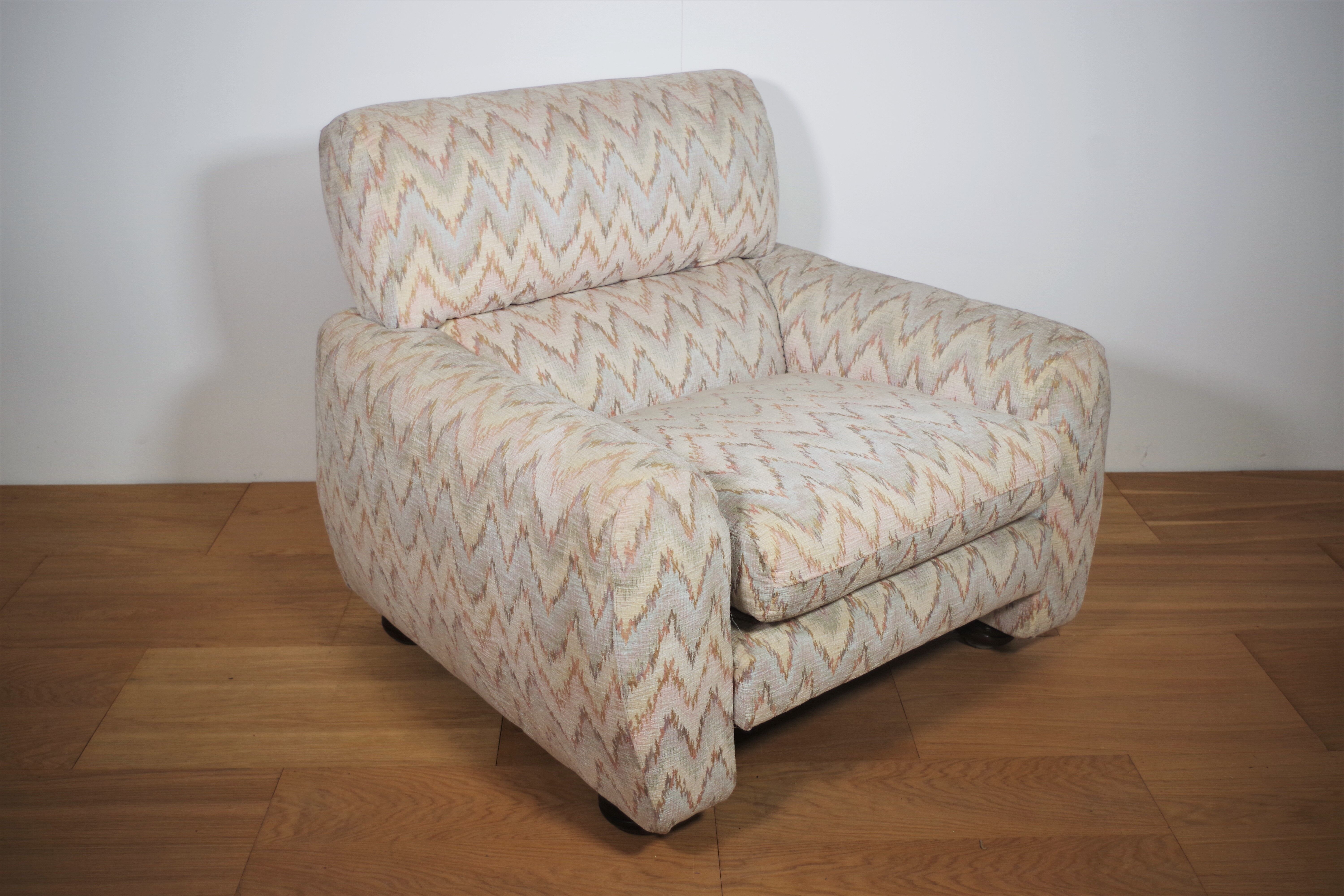 Missoni armchairs, 1970s, set of 3