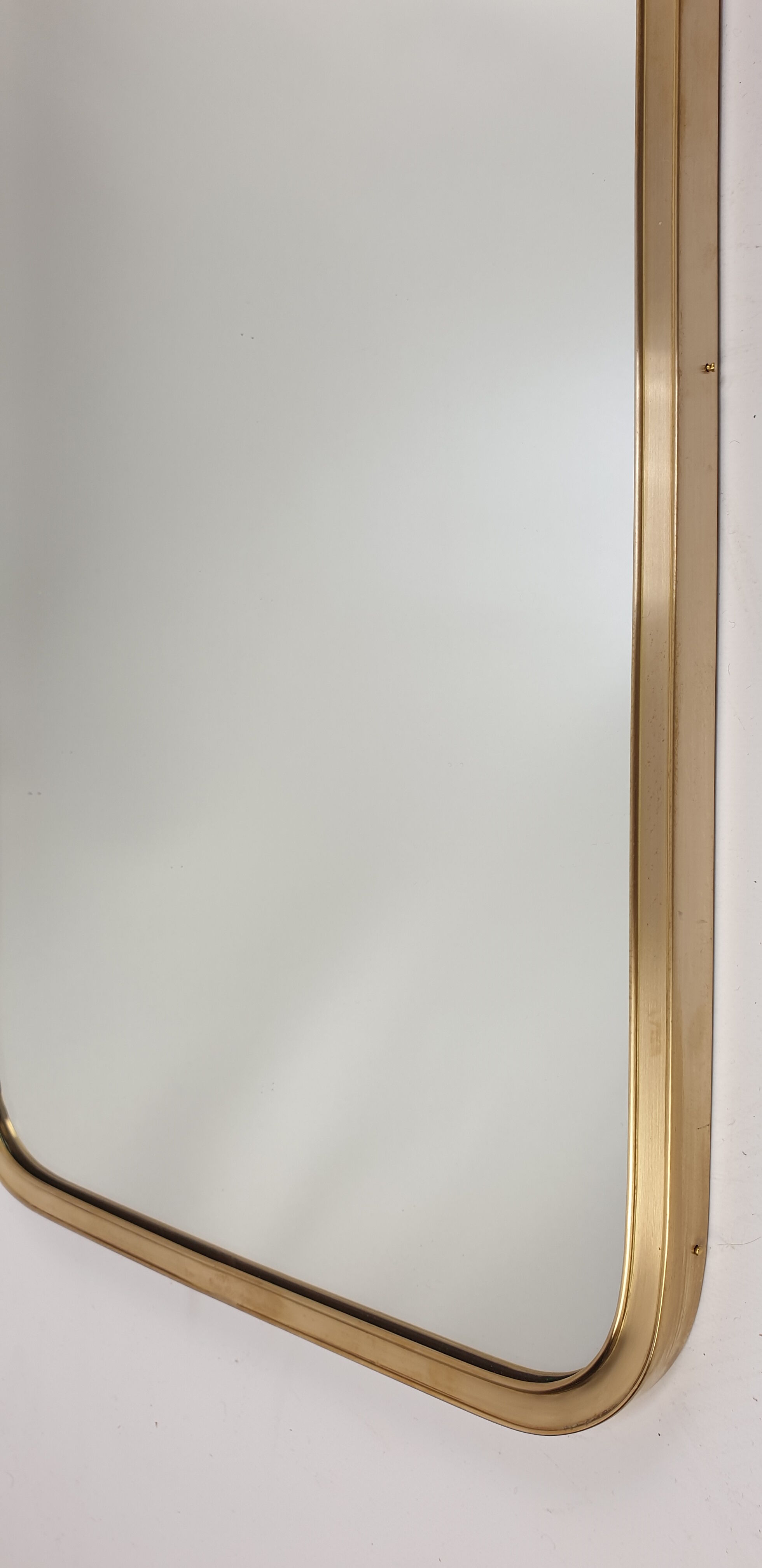 Italian wall mirror with brass frame, 1950