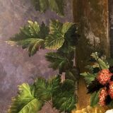Peter Brooks. Huge still life with flowers and fruits. Oil on canvas 20th century. 2.2m x 1.7m