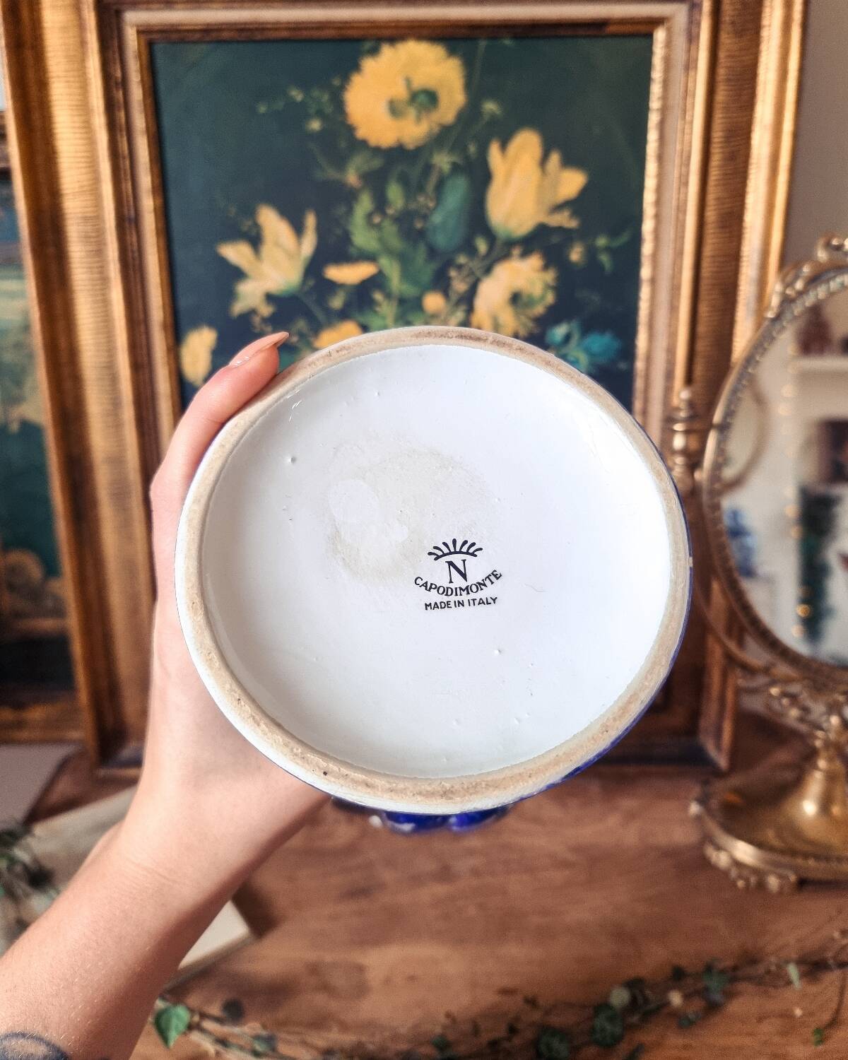 Capodimonte ceramic vase, Italy