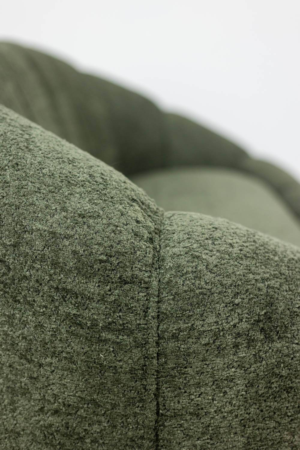 Sofa in bouclette fabric. Contemporary work.