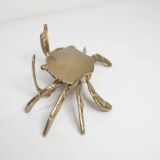 Solid brass crab ashtray 1960