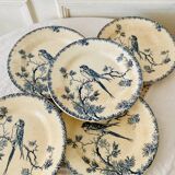 Antique opaque porcelain plates from Gien, Provençal model