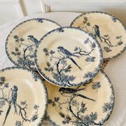Antique opaque porcelain plates from Gien, Provençal model