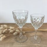 4 "diamond" foot glasses