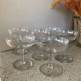 Assortment of 6 champagne glasses
