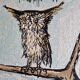 Tapestry after Bernard Buffet "the owl" 67 x 56 cm