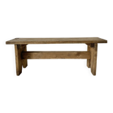 Low stool in raw wood