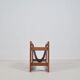 Porte-magazine danois en teck et cuir par Salin Møbler, années 1970