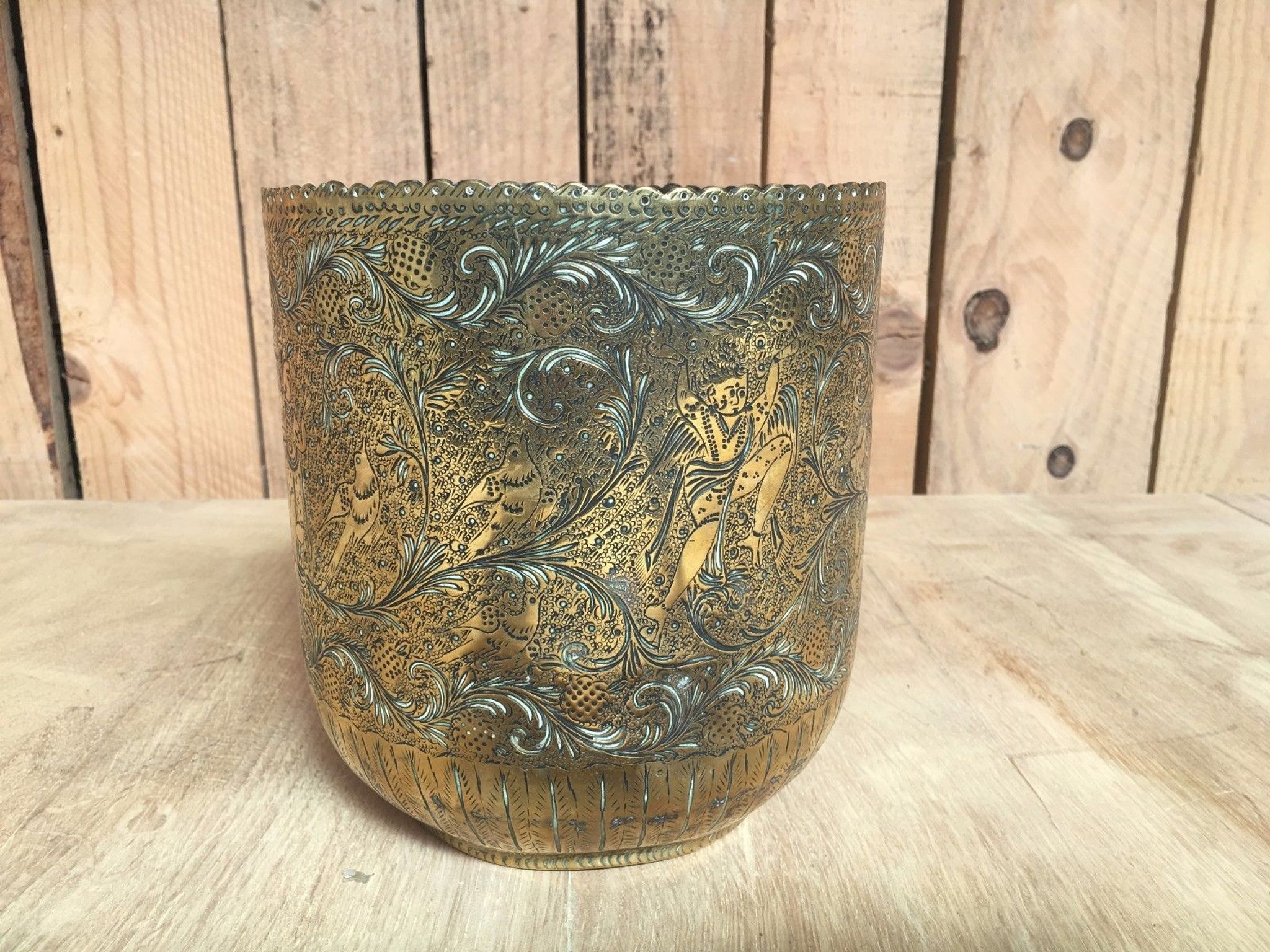 Serious brass pot
