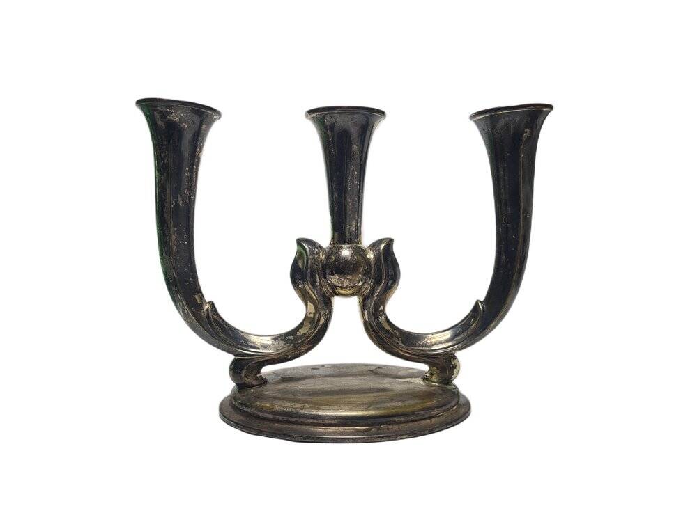 Art Deco three-armed candleholder, Germany, 1950s