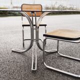 Table en verre vintage