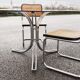 Table en verre vintage