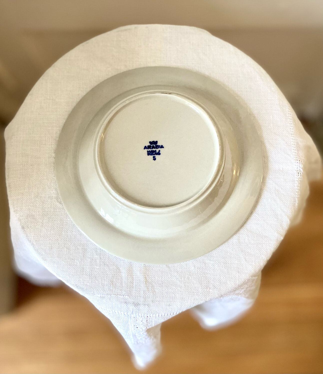 Vintage scandinavian hollow plates arabia finland - anemone model