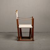Mogens Koch MK-16 Folding Chair in Teak Wood with Canvas for Rud Rasmussen