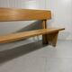 XL architectural modernist solid beech wooden bench 1960’s