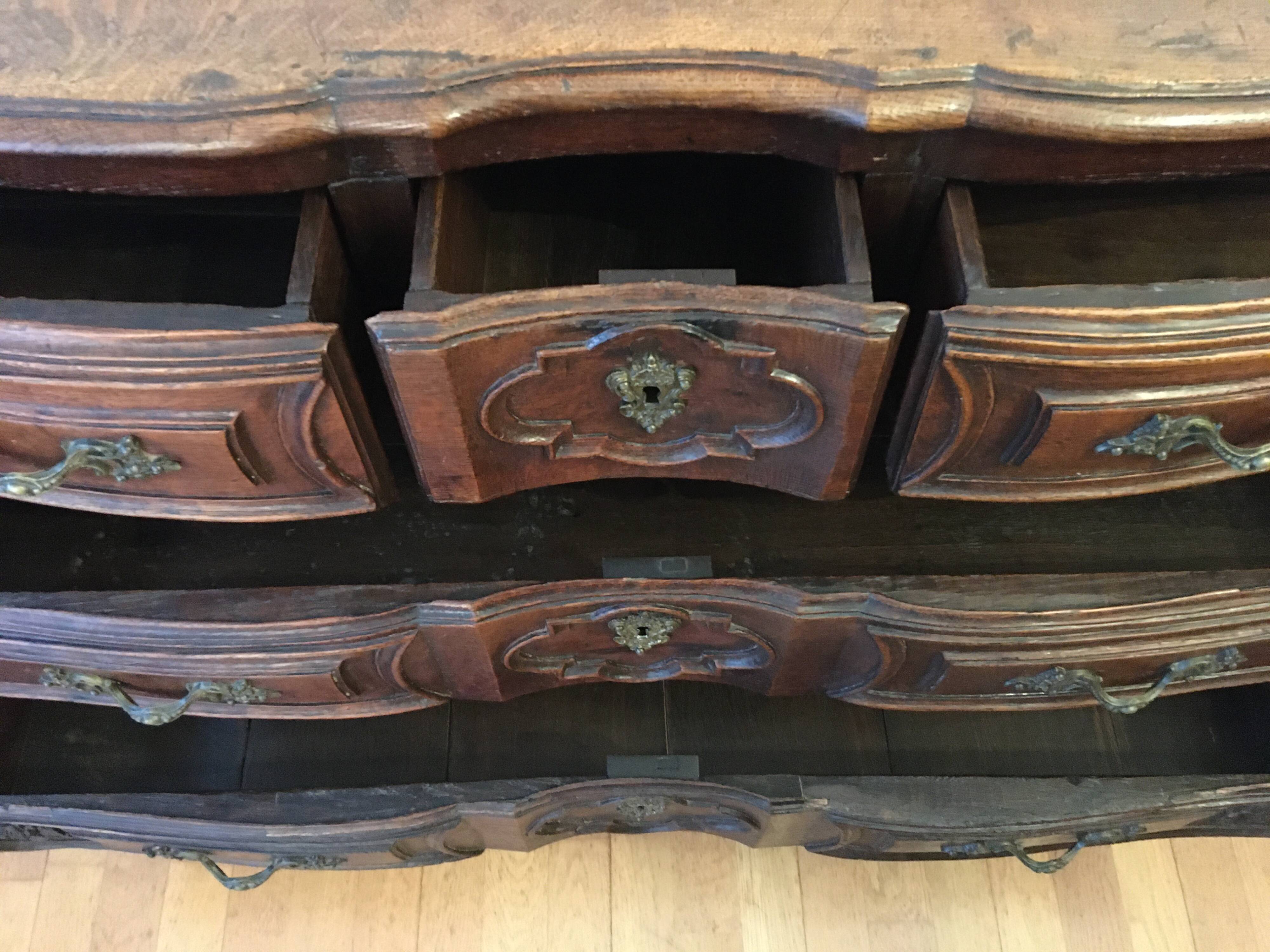 18th century Louis XV style crossbow chest of drawers