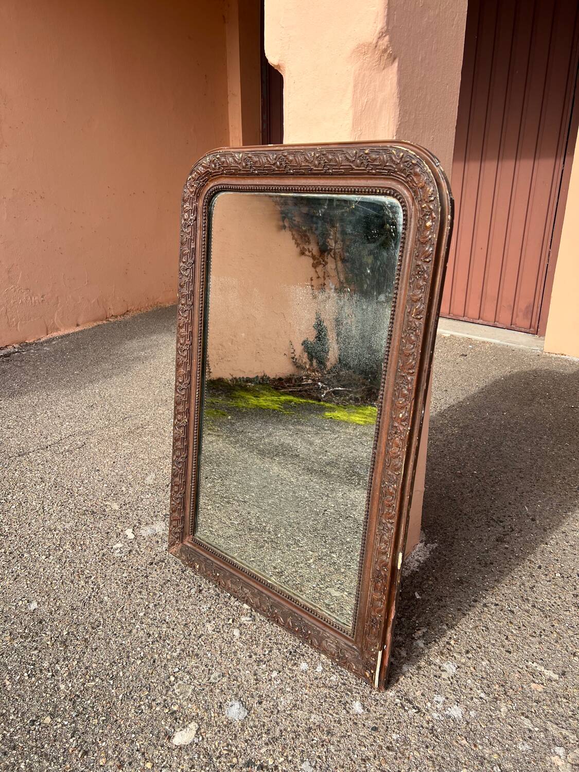 Large brown Louis mirror
