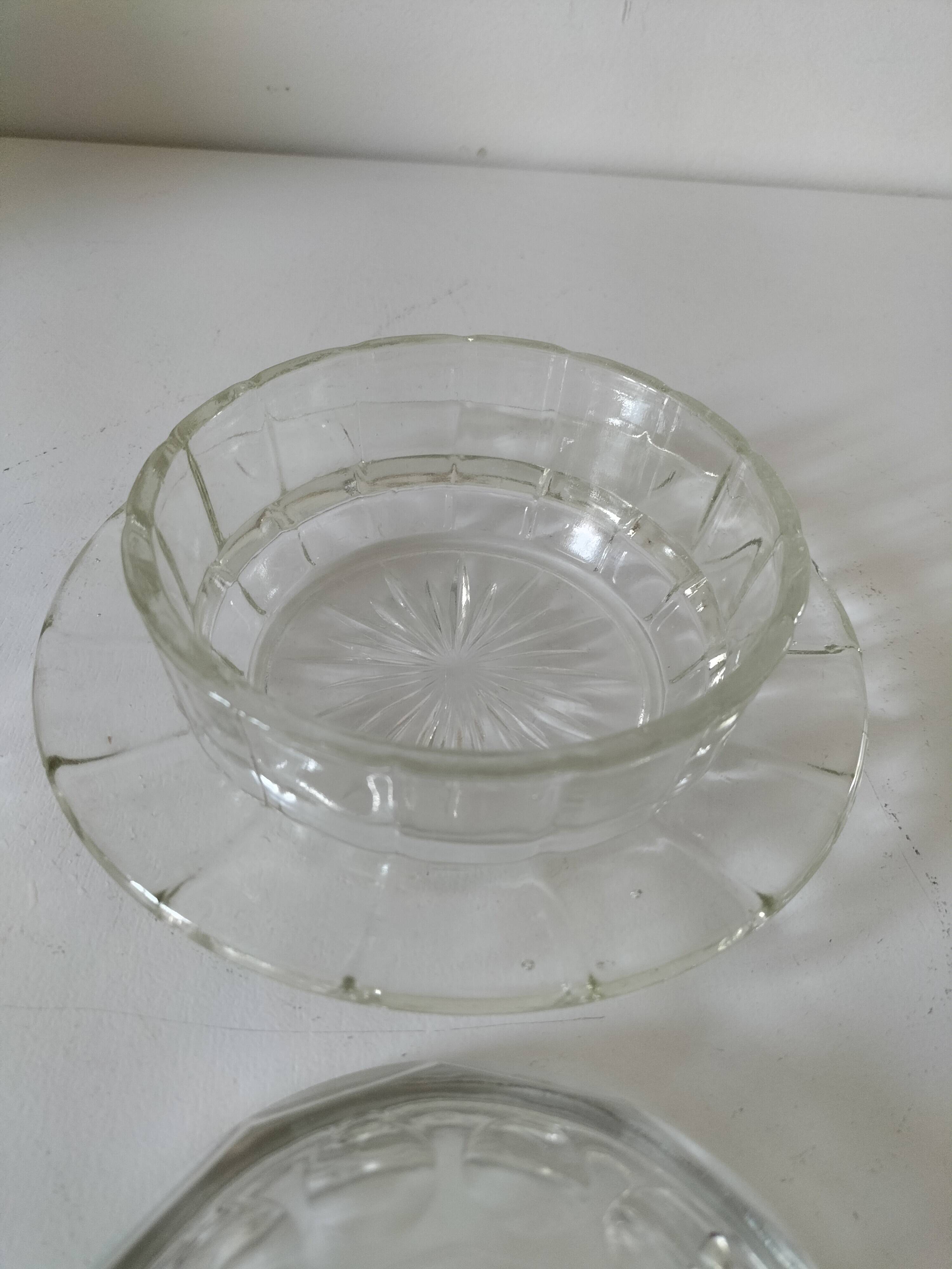 Pressed glass bell jar from the 50s