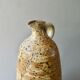 Stoneware bottle vase decorated with herbarium by Carole Boissière