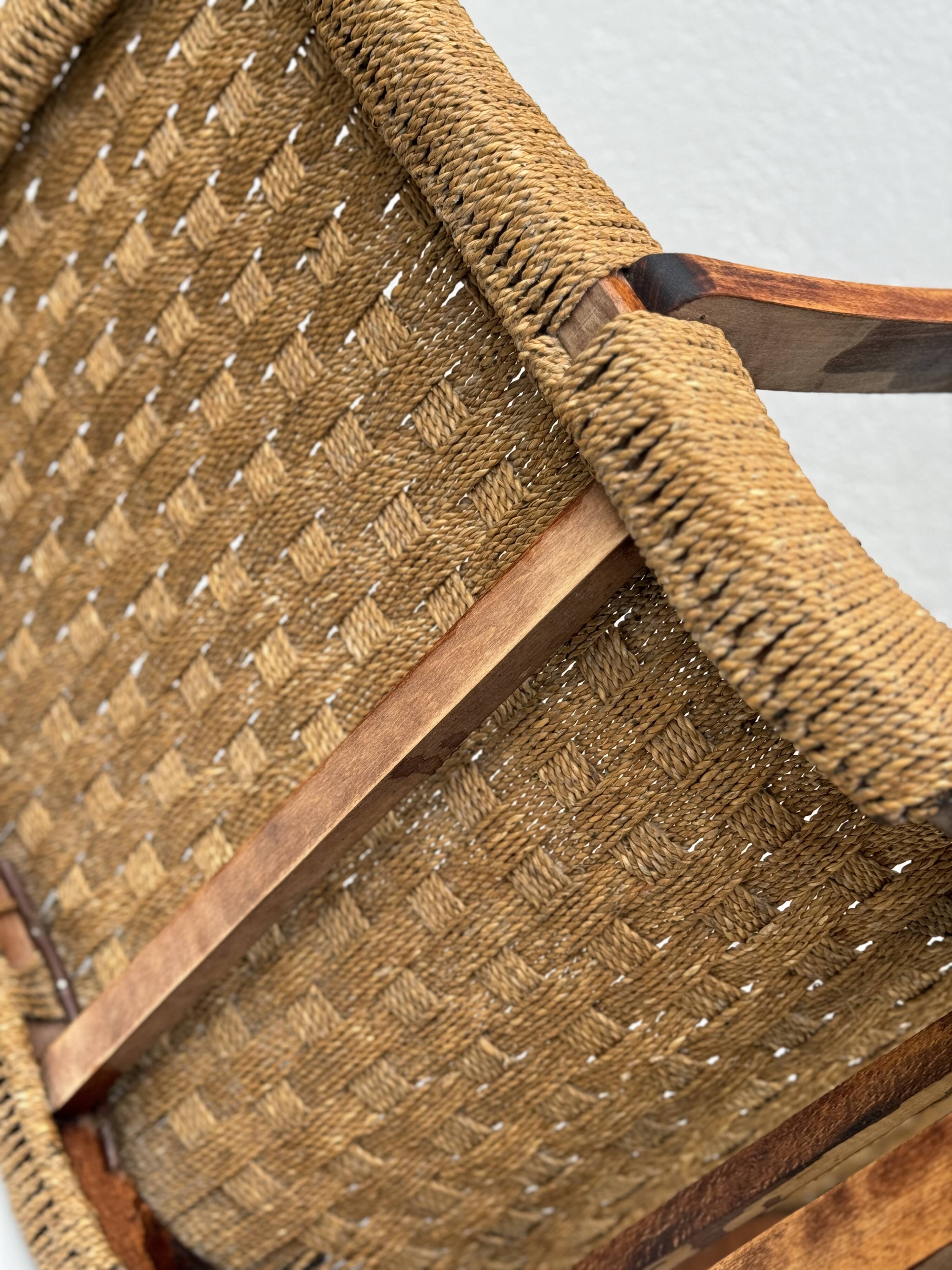 Vintage Bas van Pelt Rope Chair