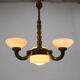 Art deco wood chandelier, 1930s
