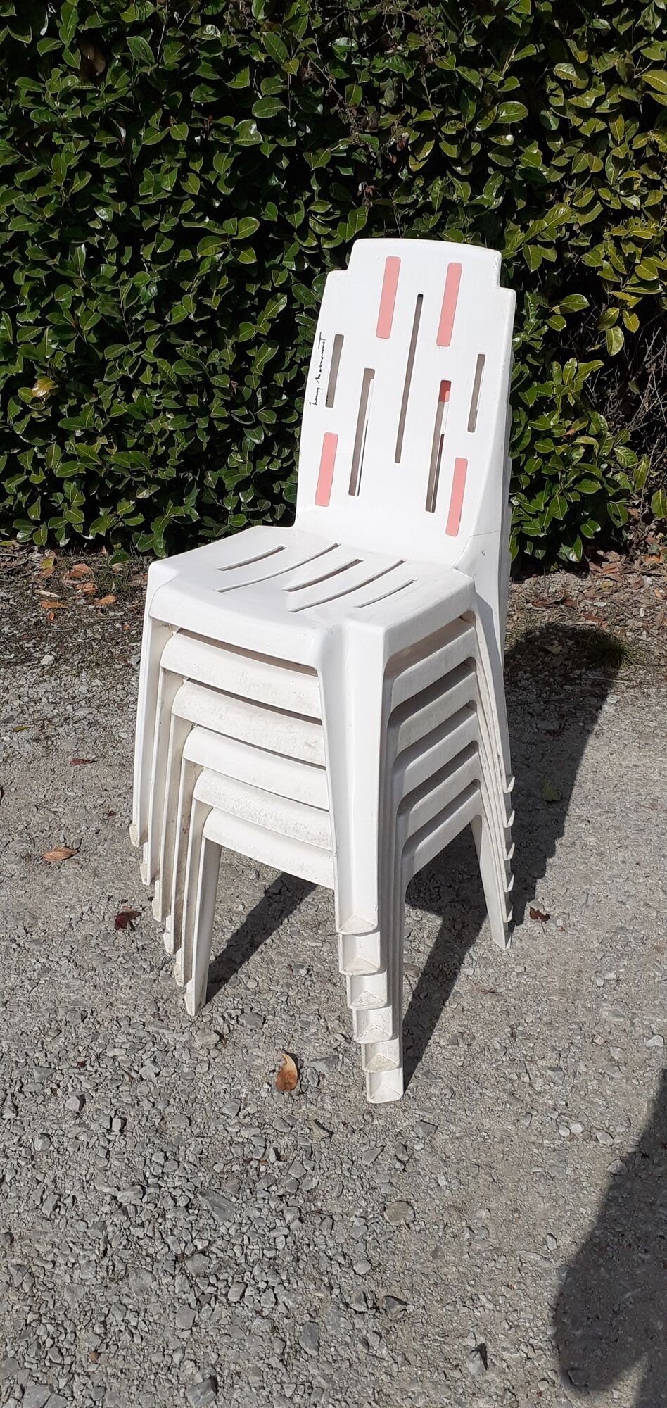 Lots de 6 chaises samba Pierre Paulin henry massonet en plastique design