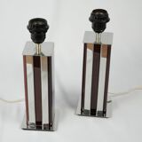 Pair of table lamp legs 70s