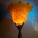 large lamp chalice brass foot and glass pate 1930 art deco