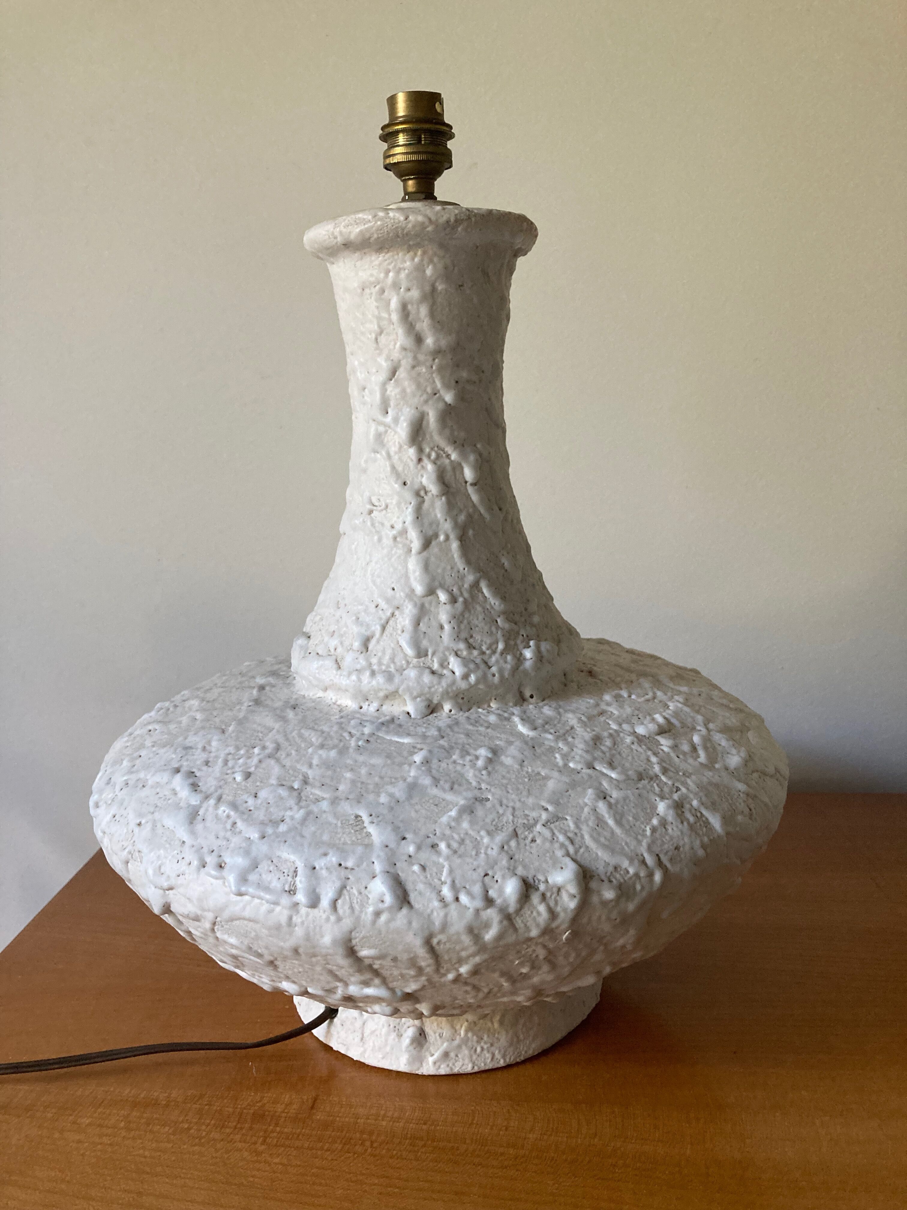 Large vintage ceramic lamp foot 50s