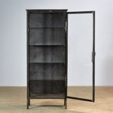 Polished iron medical cabinet, 1910s