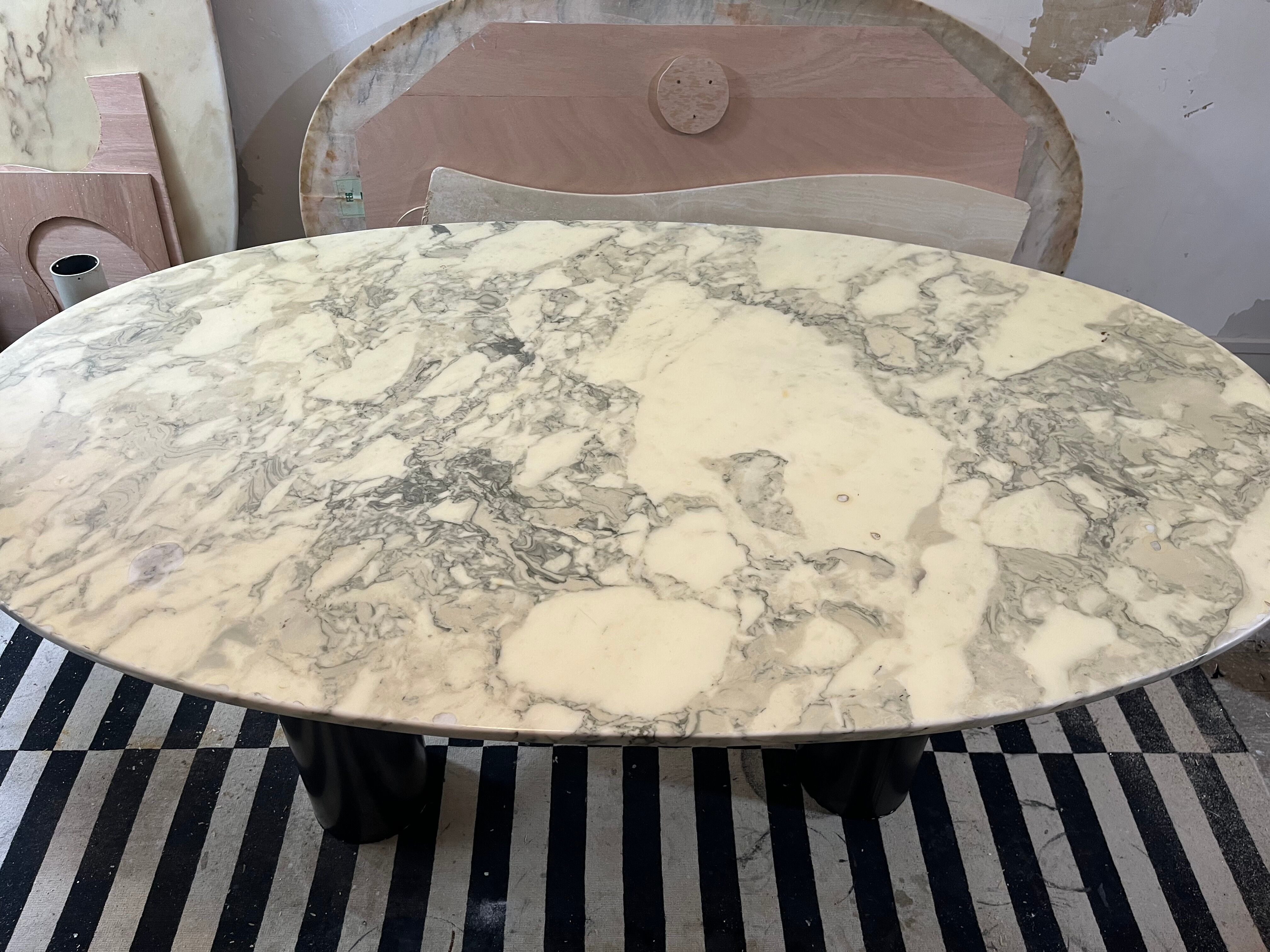 Marble dining table and steel legs