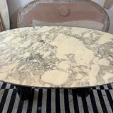 Marble dining table and steel legs