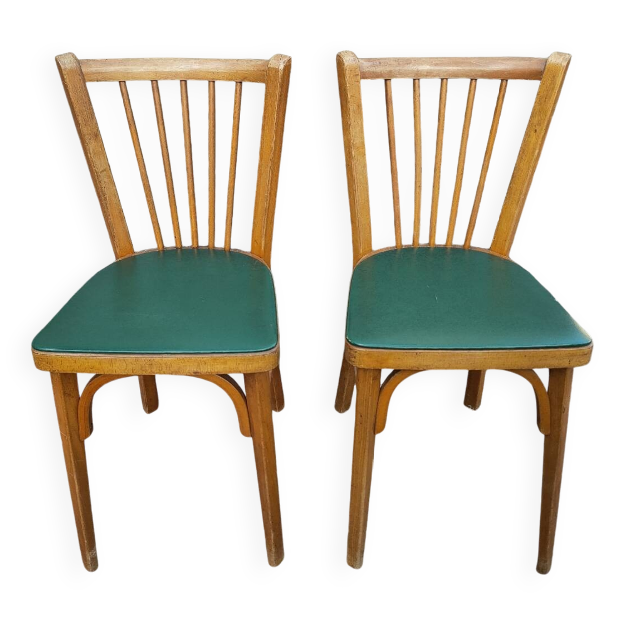 Pair of Baumann bistro chairs n°153
