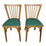 Pair of Baumann bistro chairs n°153