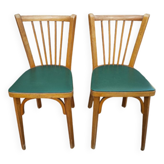 Pair of Baumann bistro chairs n°153