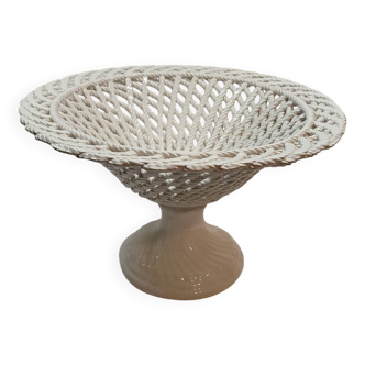 Woven Ceramic Fruit Bowl Compotier