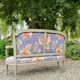 Louis xvi style grey lacquered wood sofa 19th century
