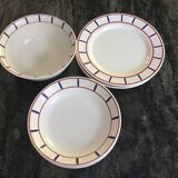 Assiettes et saladier décor basque