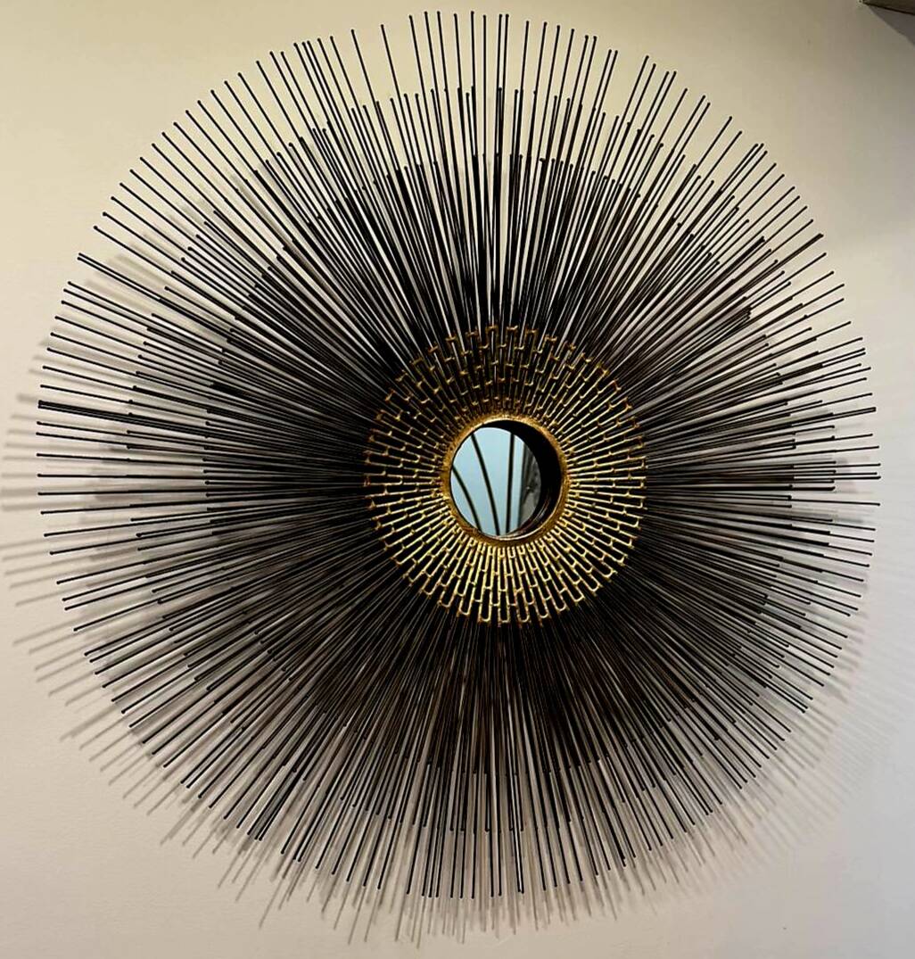 William Friedle's Brutalist Sunburst Wall Mirror, 1970