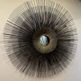 William Friedle's Brutalist Sunburst Wall Mirror, 1970