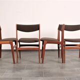 Set of 4 teak dining chairs by Erik Buch for Anderstrup 1950s