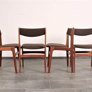 Set de 4 chaises de salle à manger en teck par Erik Buch pour Anderstrup 1950s