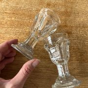 Paire de verres à liqueur dit « trompe couillon », 1900